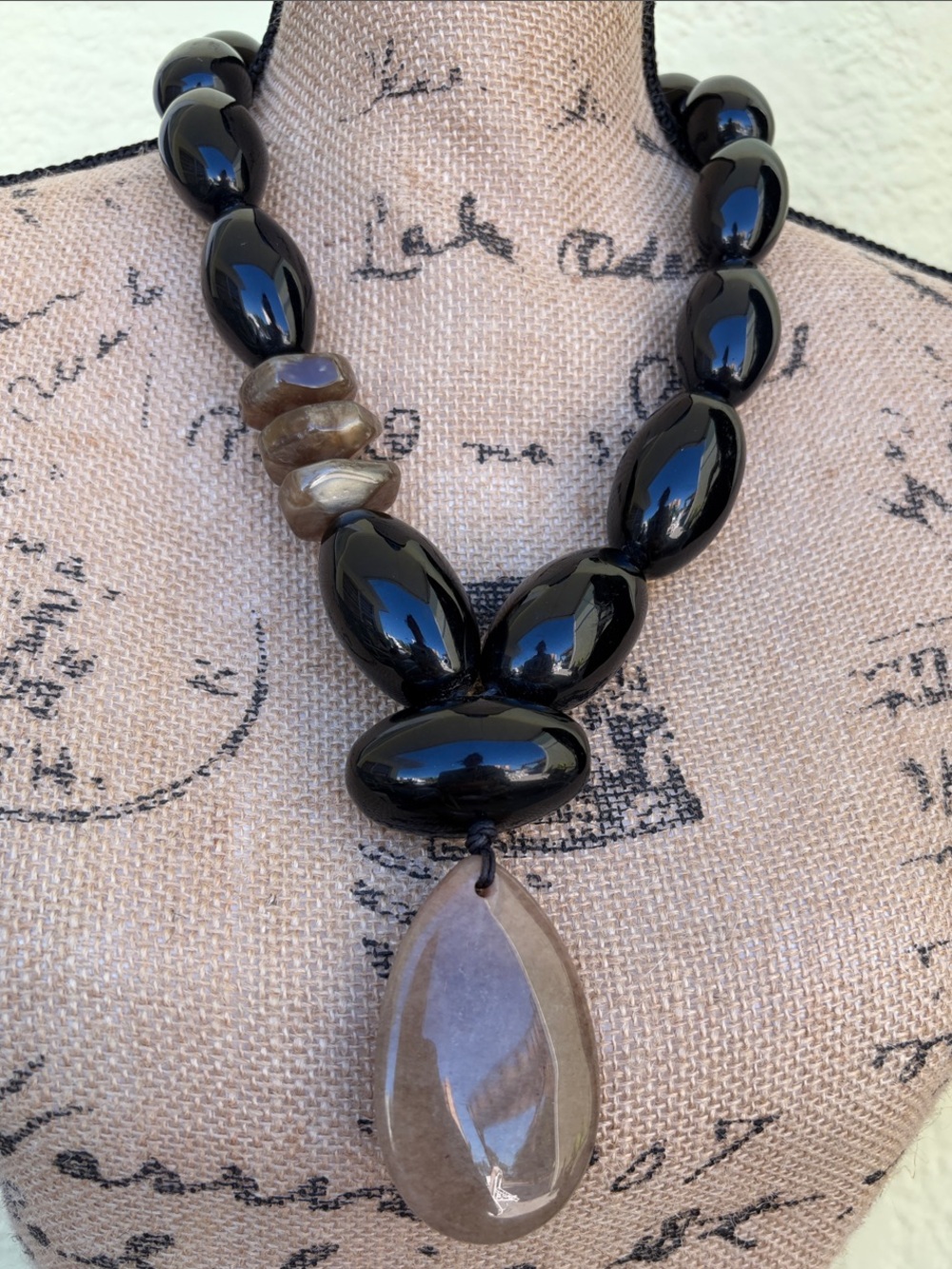 Chico's Large Stone Heavy Statement necklace